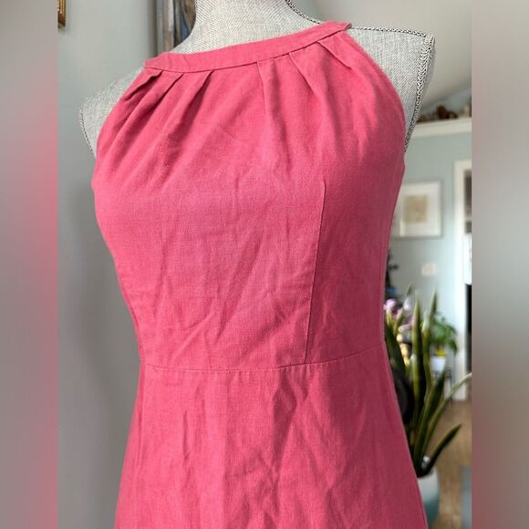 Vintage Ann Taylor Loft Petites Red Sleeveless Halter A-Line Dress size 0P - Picture 12 of 12